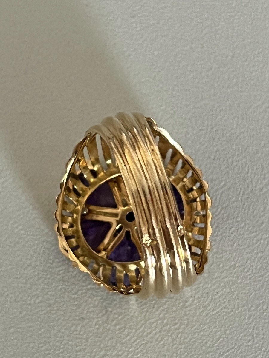 5512- Amethyst Yellow Gold Thread Ring-photo-3