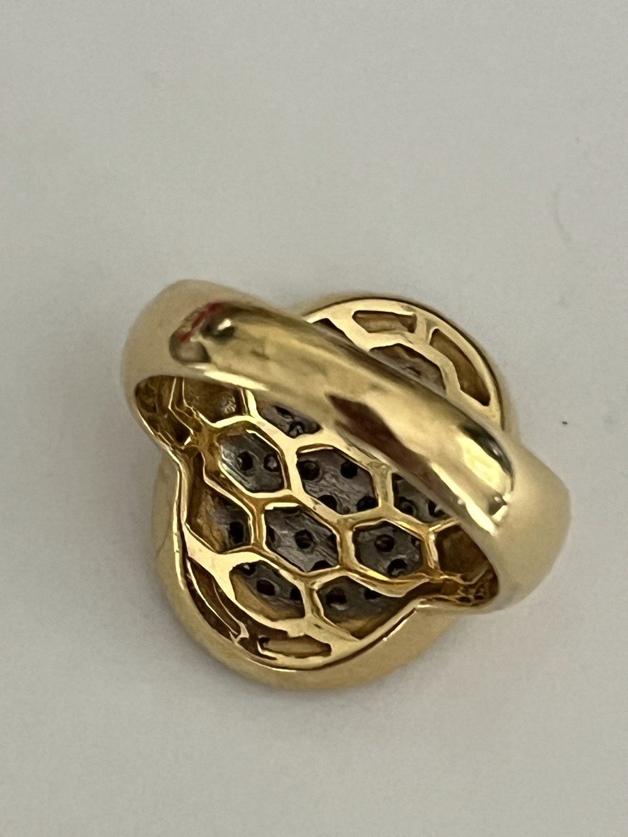 5841- Tartelette Ring Yellow Gold Diamonds-photo-3