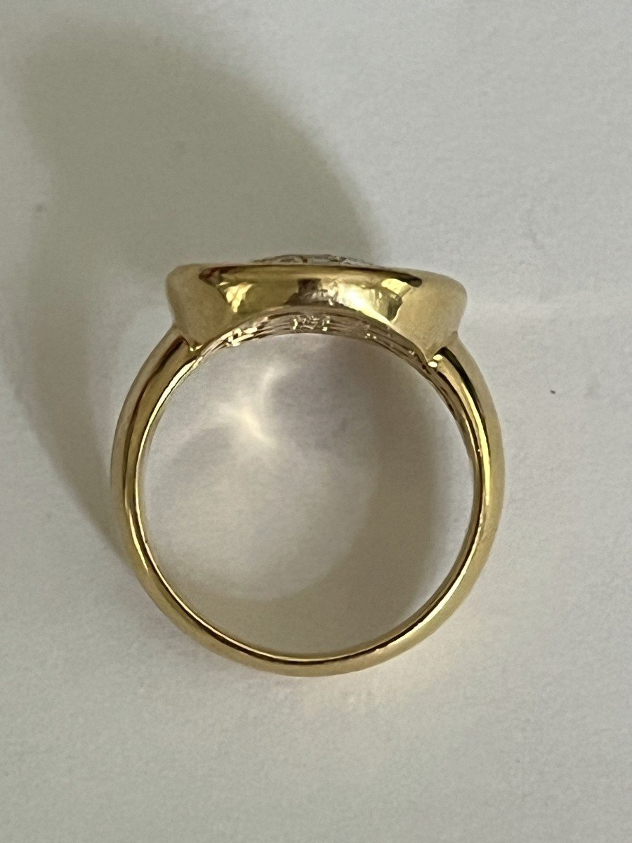 5841- Tartelette Ring Yellow Gold Diamonds-photo-4