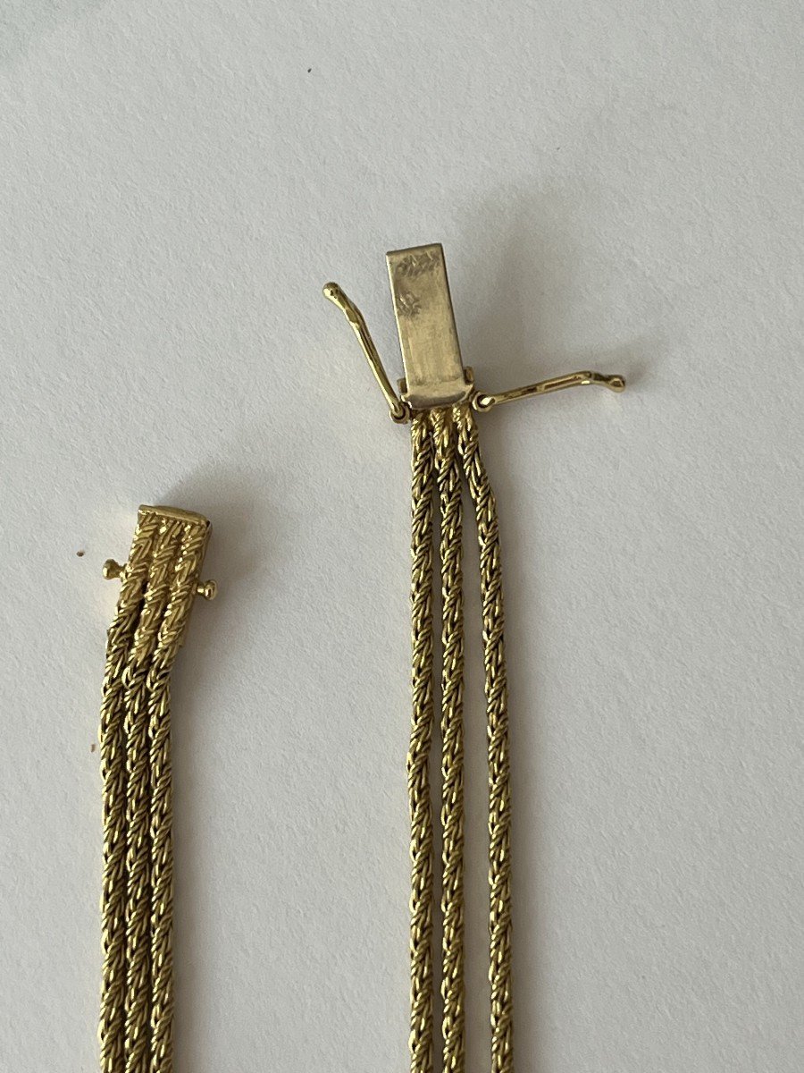 5914 - Braided Yellow Gold Knot Necklace-photo-2