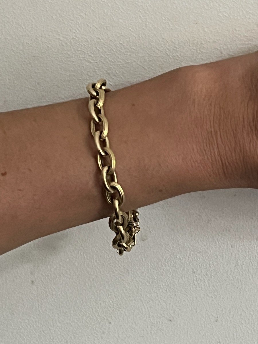 6112- Antique Articulated Yellow Gold Bracelet-photo-2