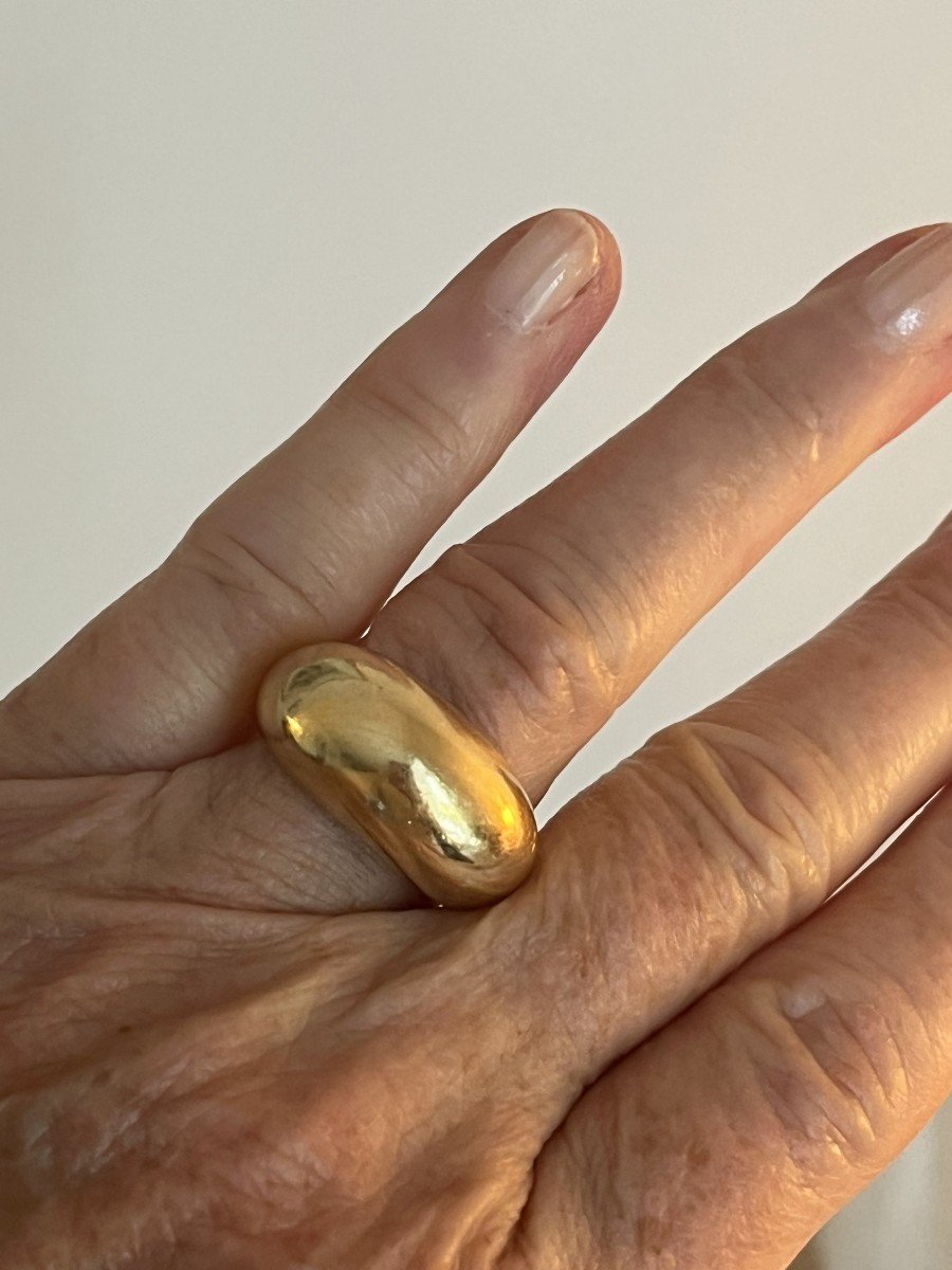 6159- Bague Jonc Bombée Or Jaune-photo-2