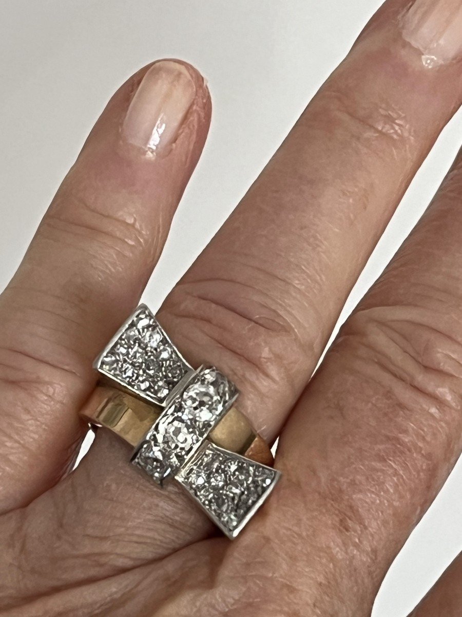 6168- Bague Tank Or Jaune Diamants 1,00 Ct-photo-2