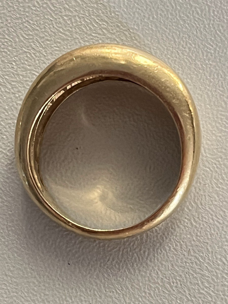 6165- Bague Jonc Or Jaune Diamants-photo-3