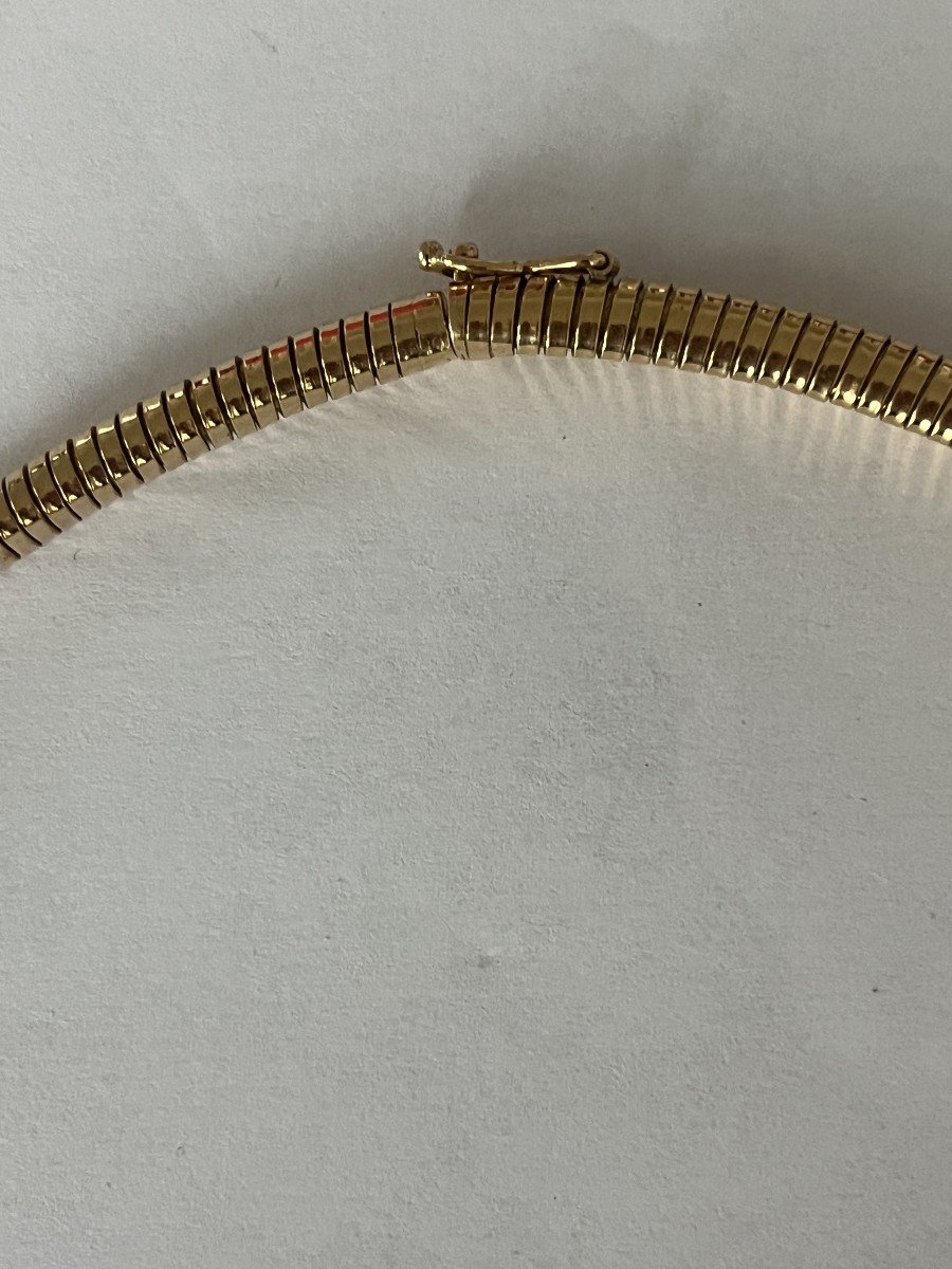 6212- Collier Tubogaz Or Jaune 59 G-photo-3
