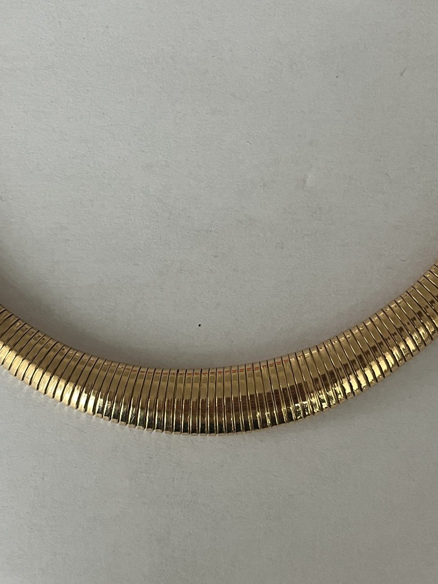6212- Collier Tubogaz Or Jaune 59 G-photo-4