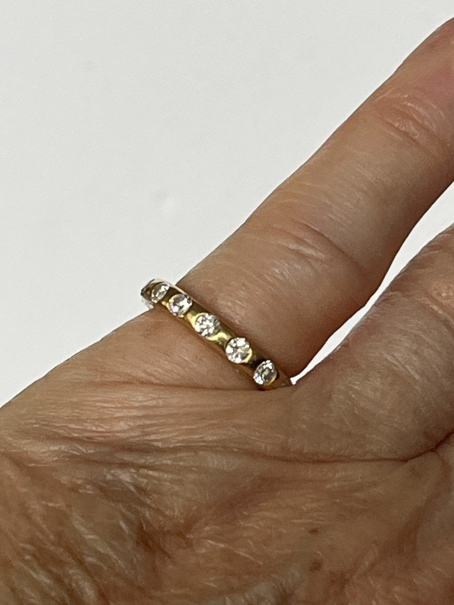 6344- Half-alliance Yellow Gold Diamonds-photo-3