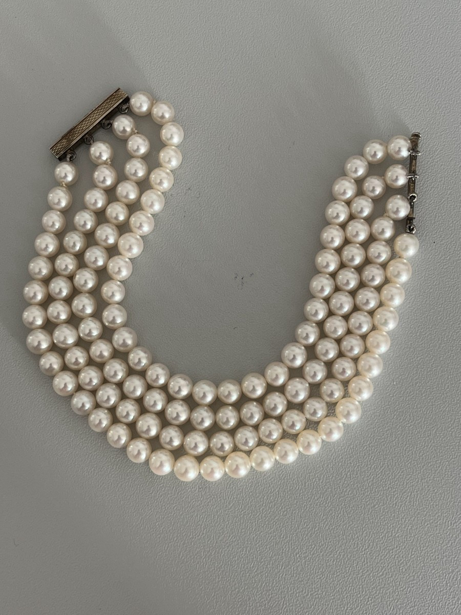 6386- 4 Row Akoya Pearl Bracelet