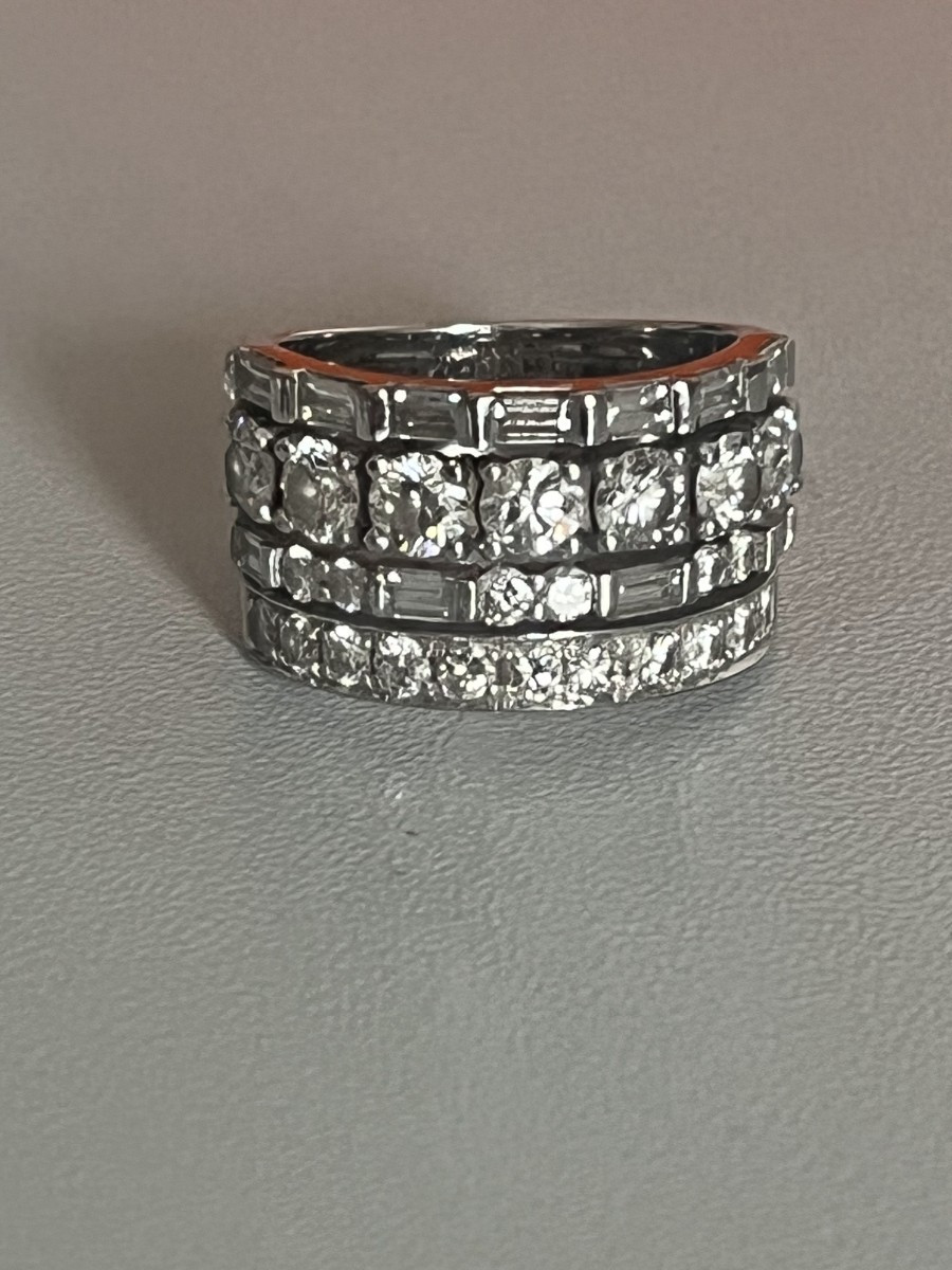6380-white Gold Diamond Band Ring