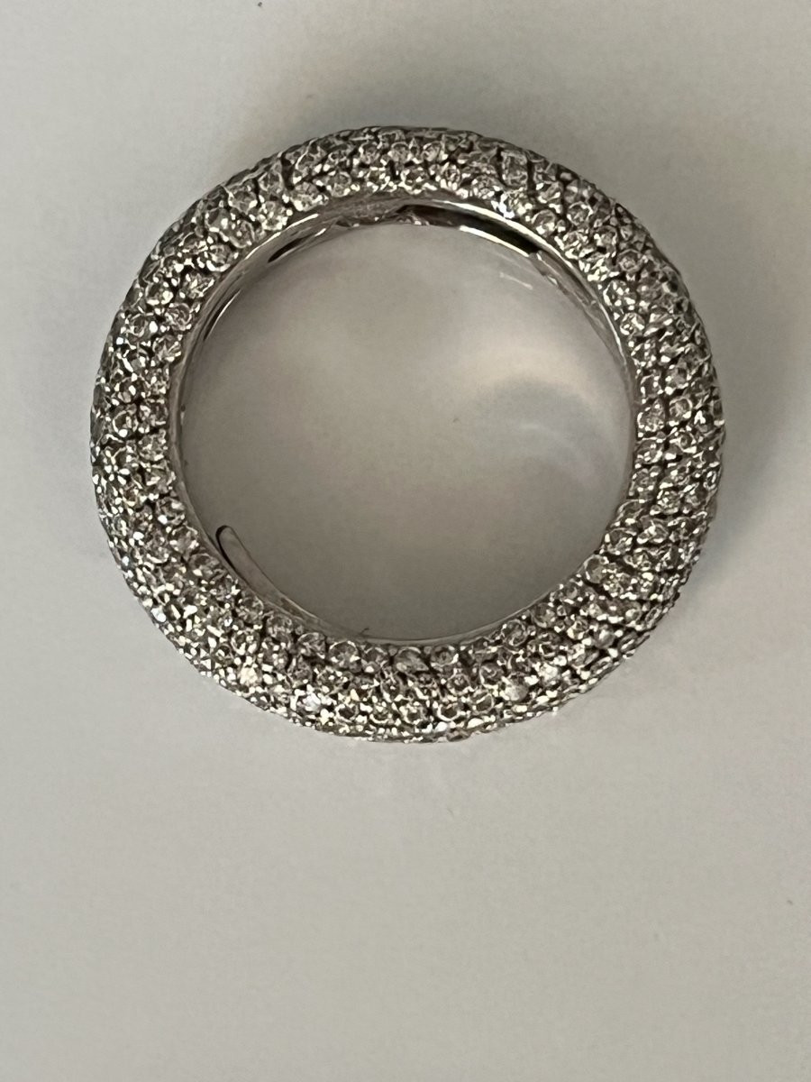6456- American Wedding Band In White Gold With Diamonds 4.00 Ct-photo-3