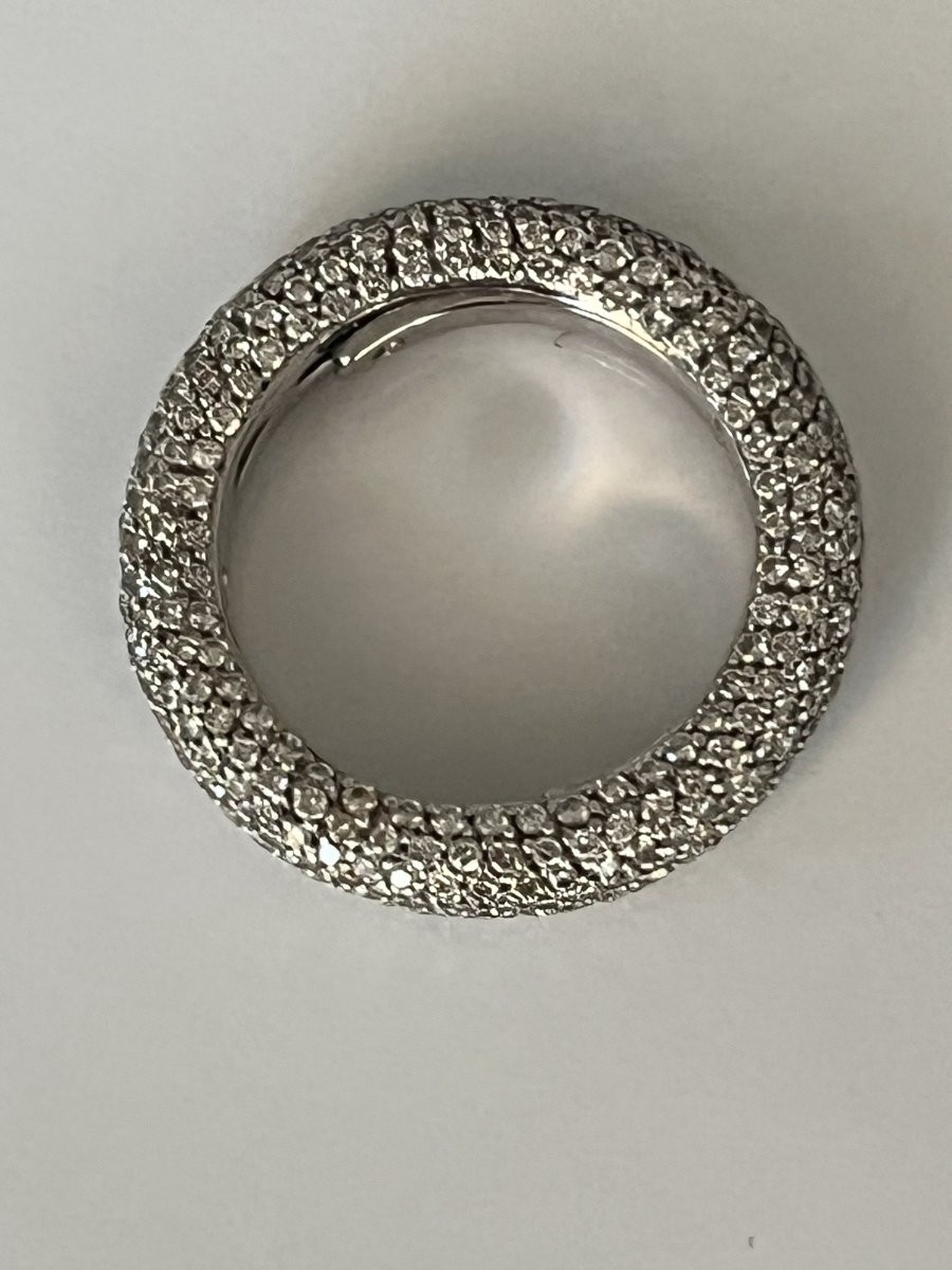 6456- American Wedding Band In White Gold With Diamonds 4.00 Ct-photo-4