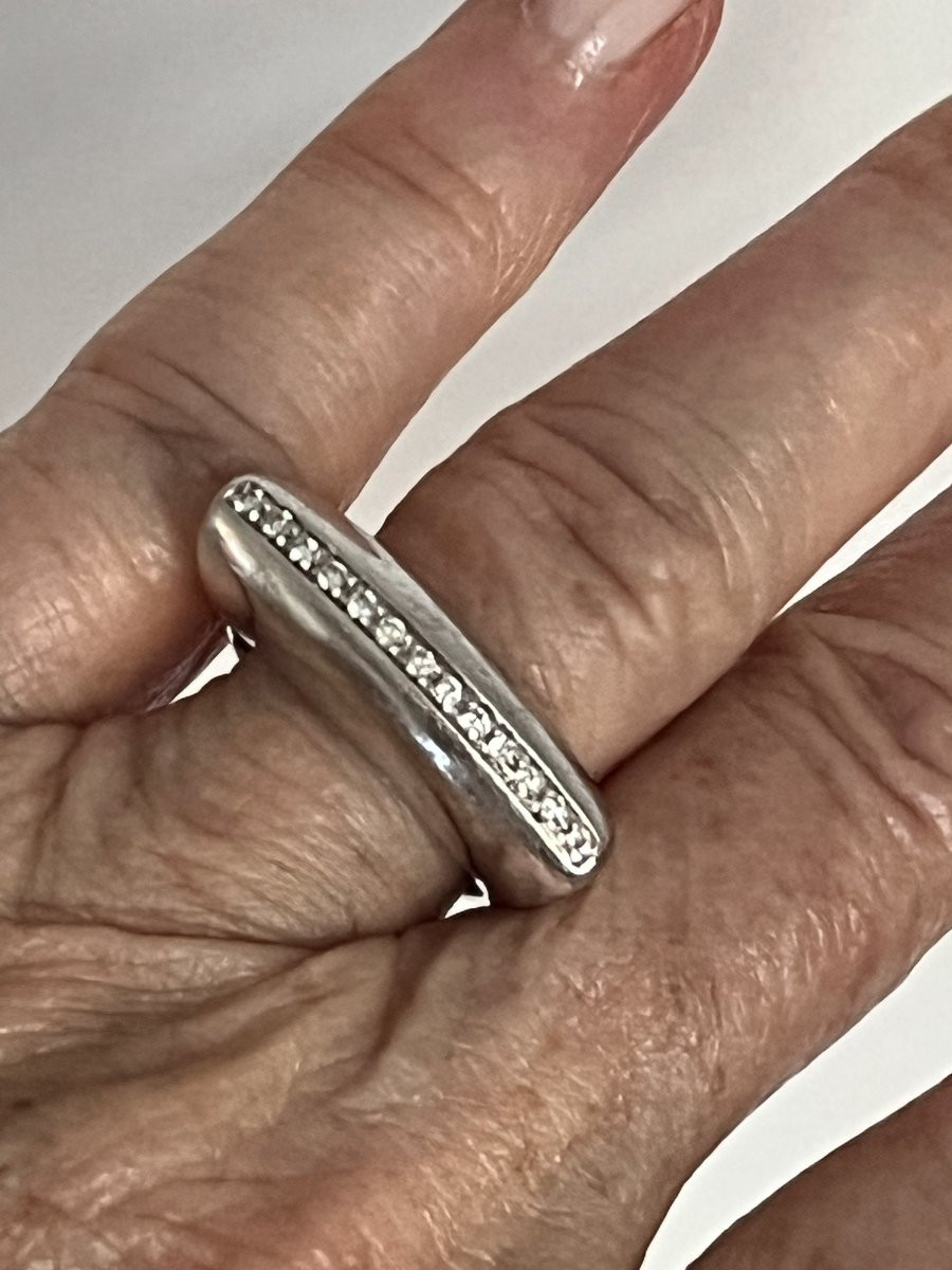 6458- Damiani White Gold Diamond Ring-photo-2