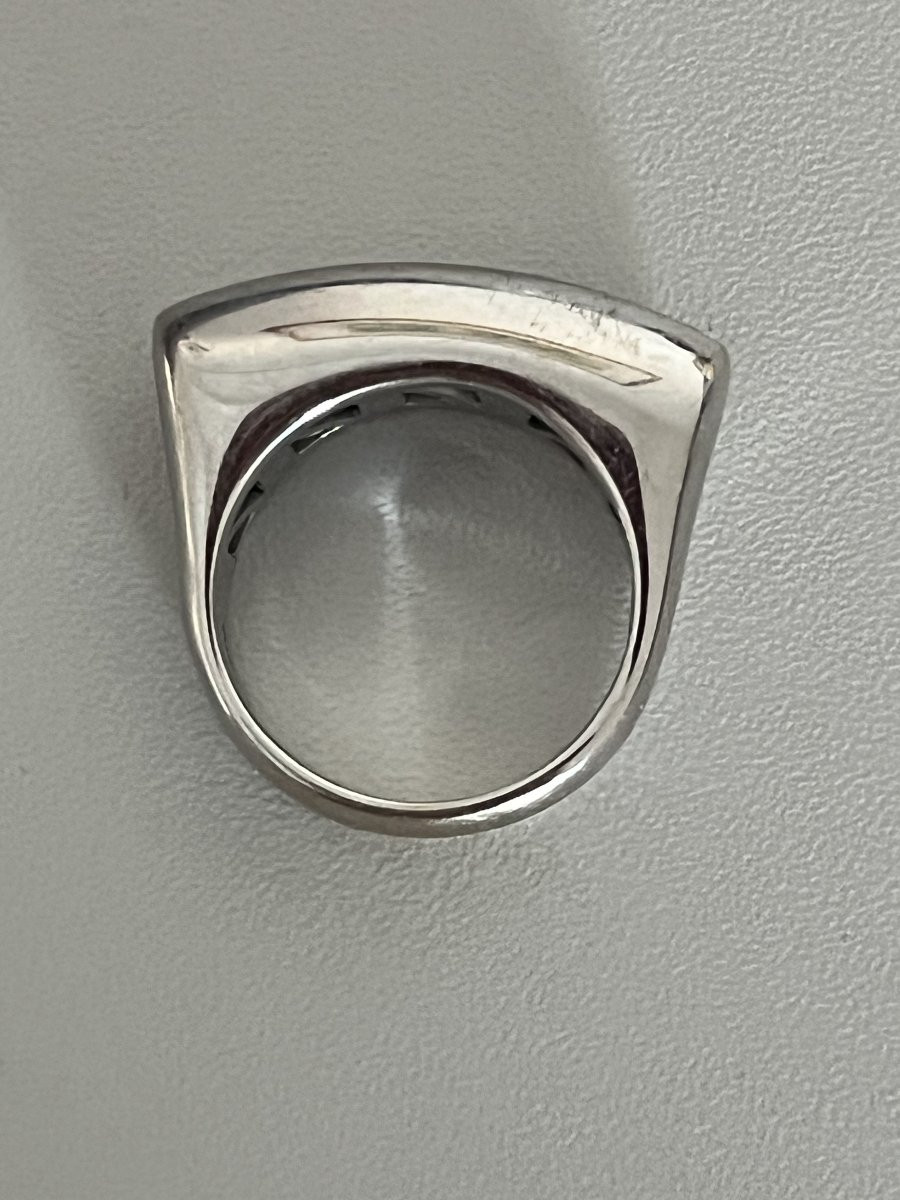 6458- Damiani White Gold Diamond Ring-photo-3