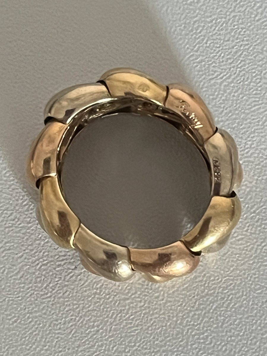 6461- Importante Bague Poiray Or Jaune Et Or Gris-photo-4
