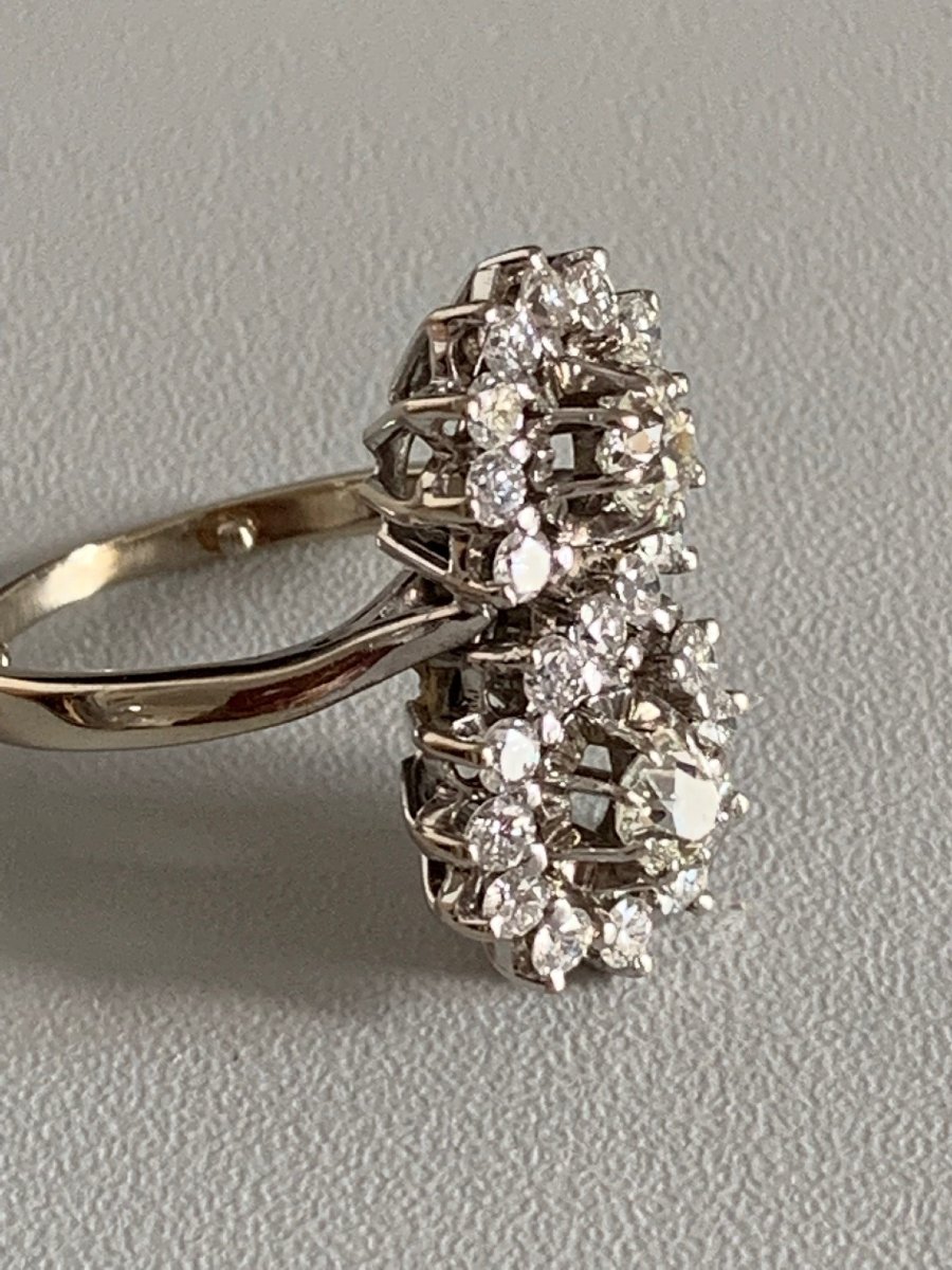 2721- You & Me Ring White Gold Diamonds-photo-3