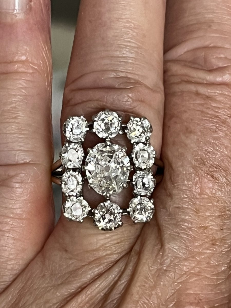 4271- White Gold Thread Ring With Diamonds 3.20 Ct-photo-2