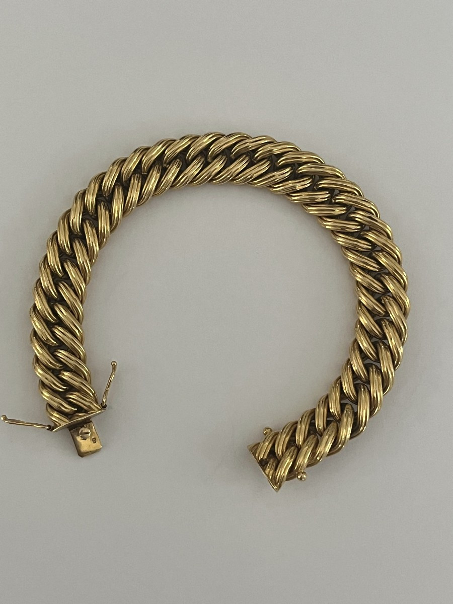 5405- Bracelet Ruban Or Jaune 60 G