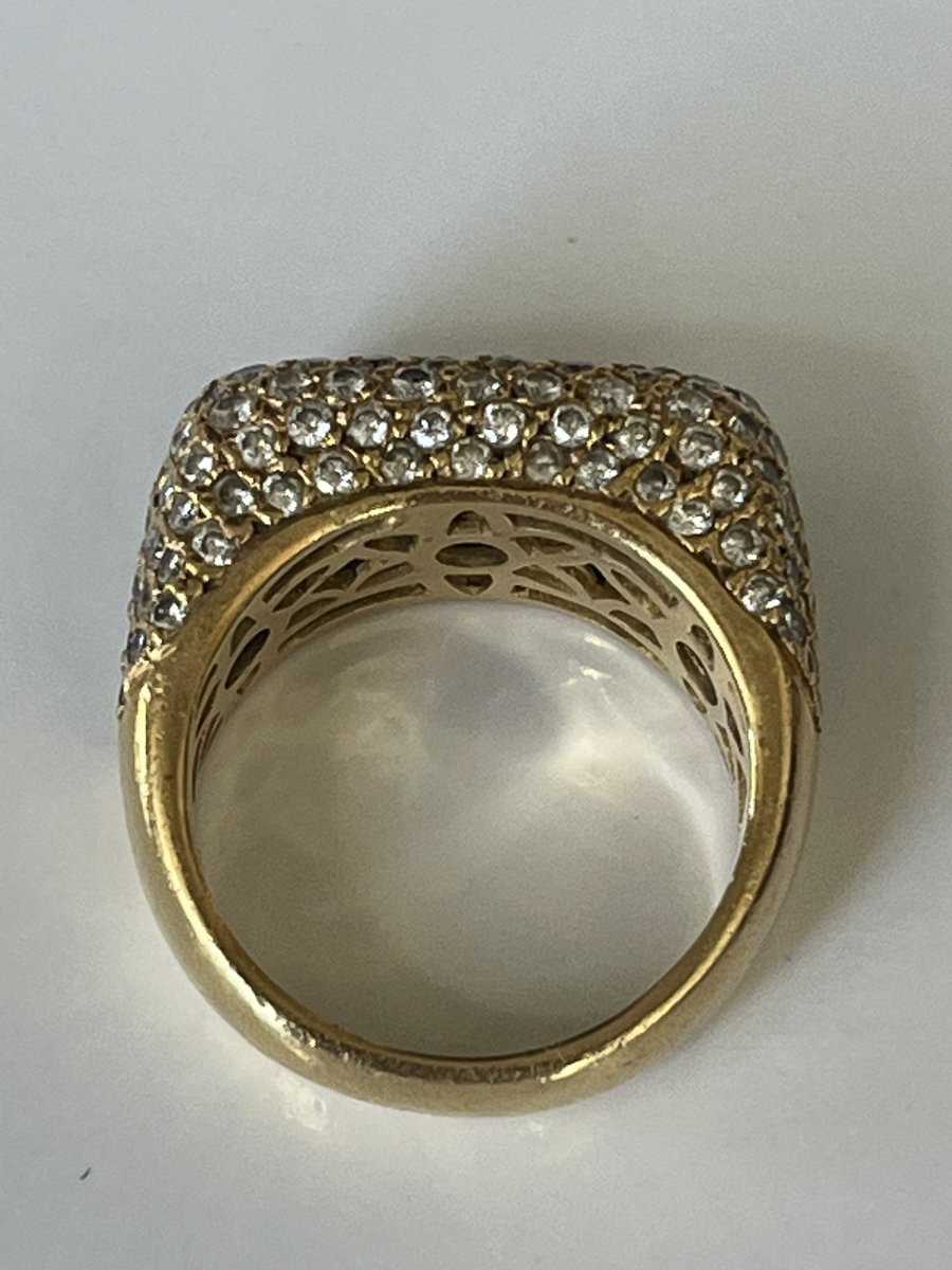 6514- Bague Bandeau Or Jaune Diamants 2,00 Ct-photo-3
