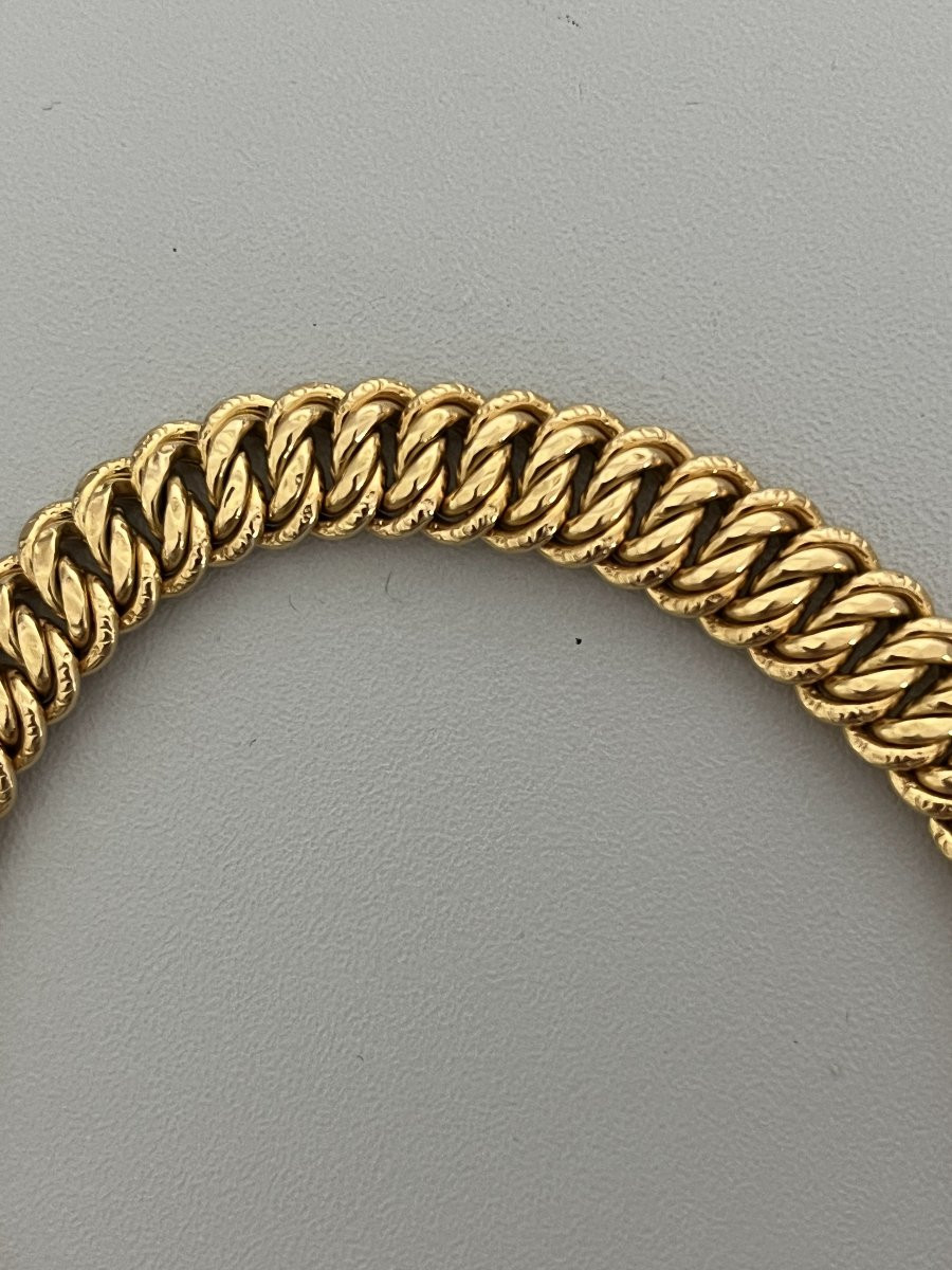 6542- 14g Yellow Gold Curb Chain Bracelet-photo-3
