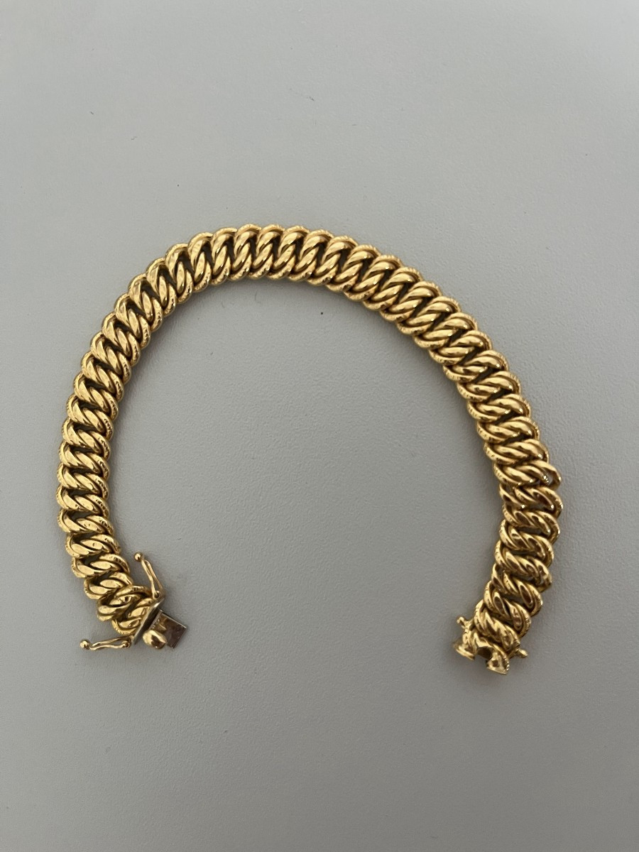 6542- 14g Yellow Gold Curb Chain Bracelet