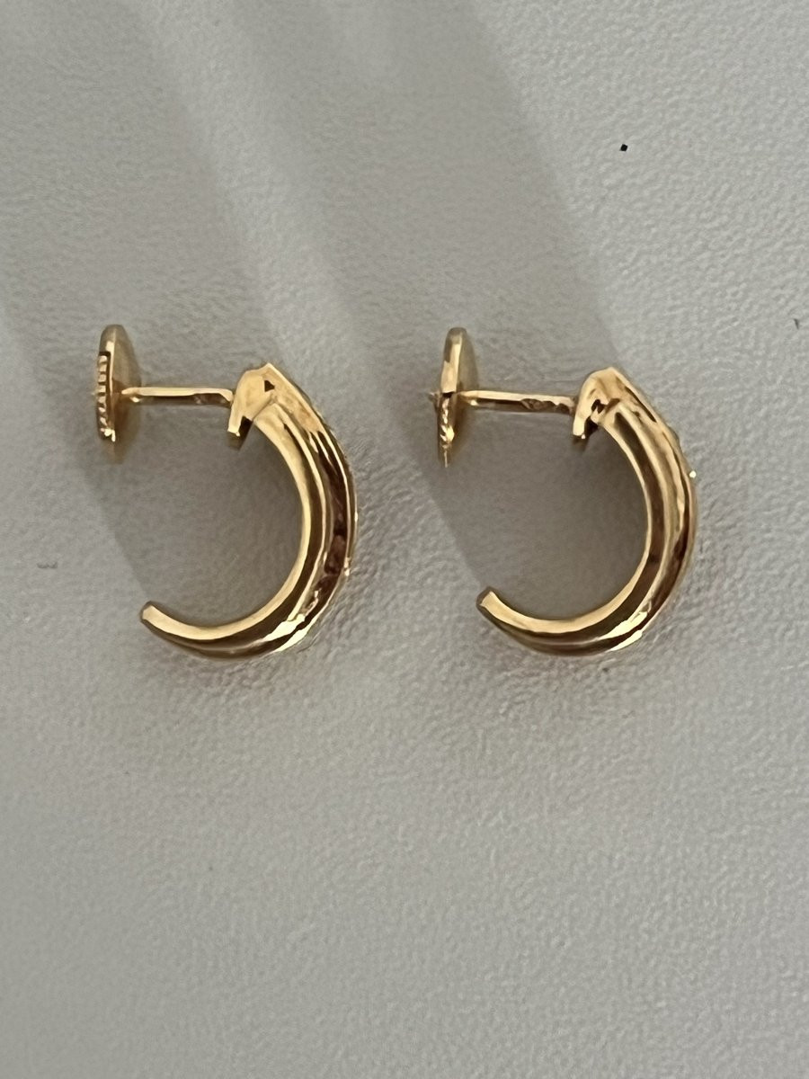 6576- Boucles d'Oreilles Morabito Or Jaune Rubis Diamants-photo-4