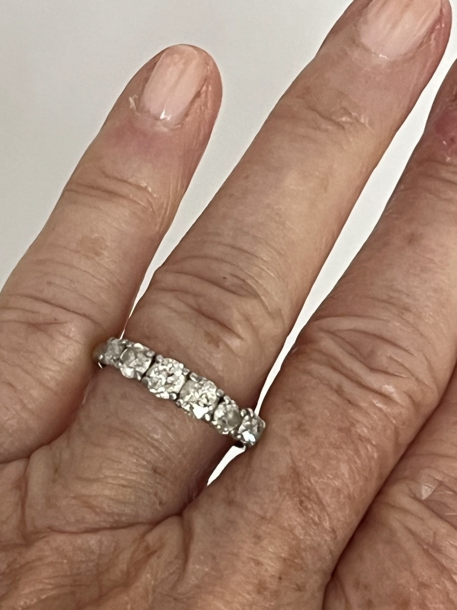 6534- Bague Jarretière Or Gris 0,90 ct-photo-1