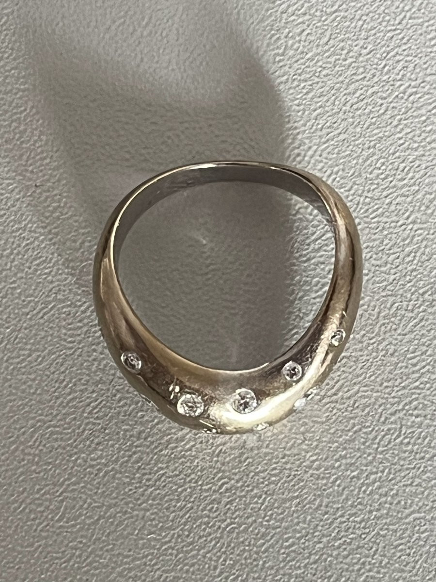 6277- Bague Mouvementée FRED PARIS Or Gris Diamants-photo-4