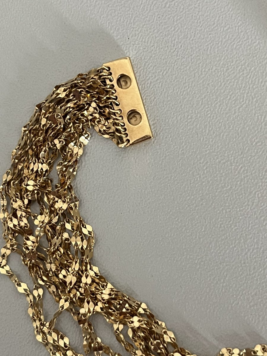 6609- 13 Branch Yellow Gold Bracelet-photo-3