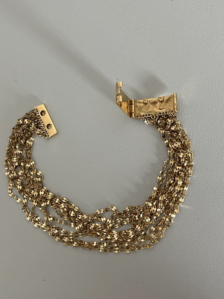 6609- 13 Branch Yellow Gold Bracelet