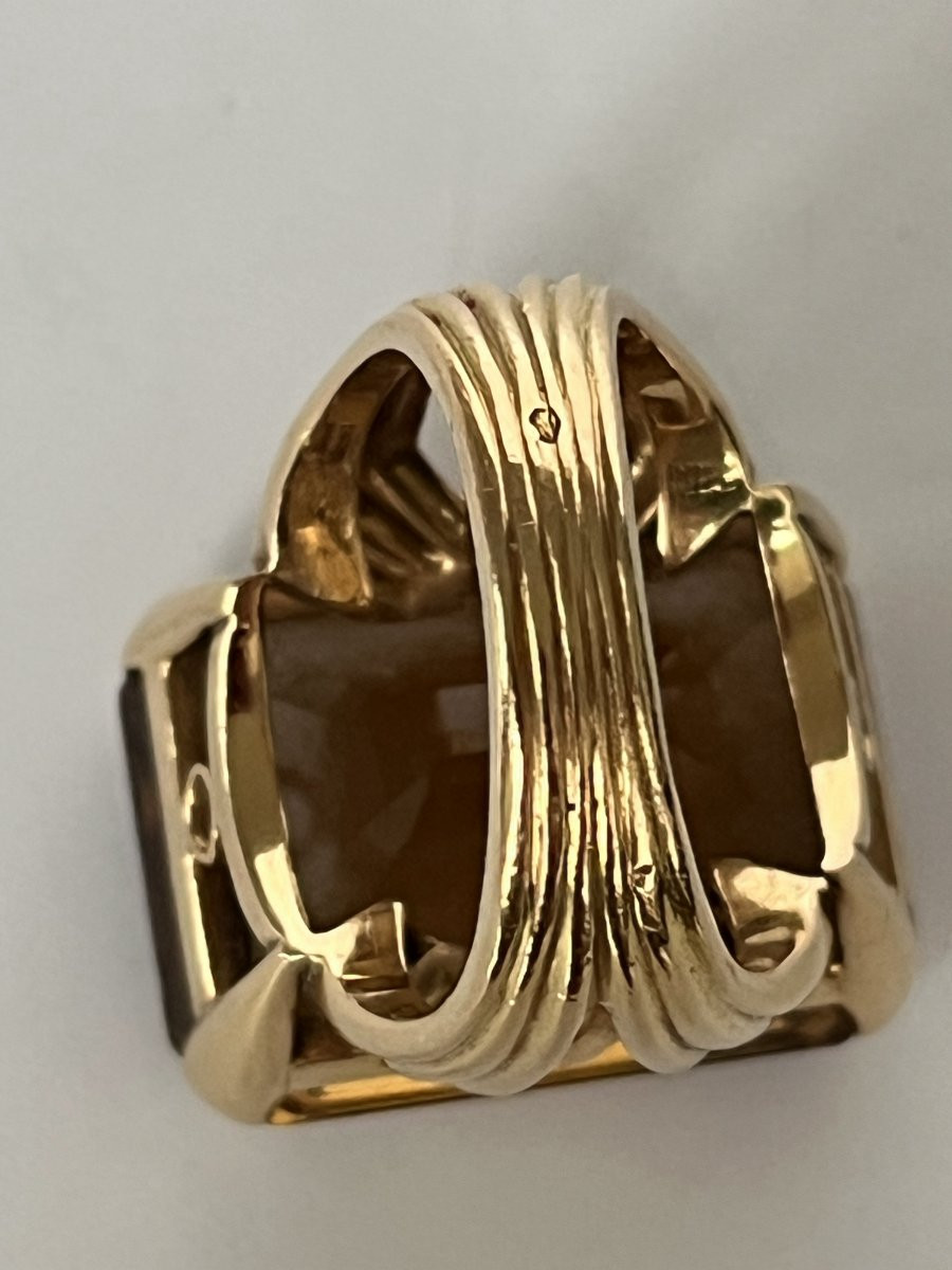 6224- Yellow Gold Ring Citrine 30.00 Ct-photo-2