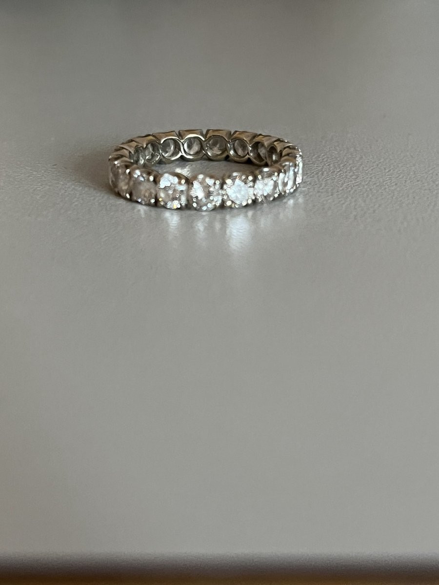 3757- American Wedding Band In White Gold With Diamonds 2.50 Ct-photo-3