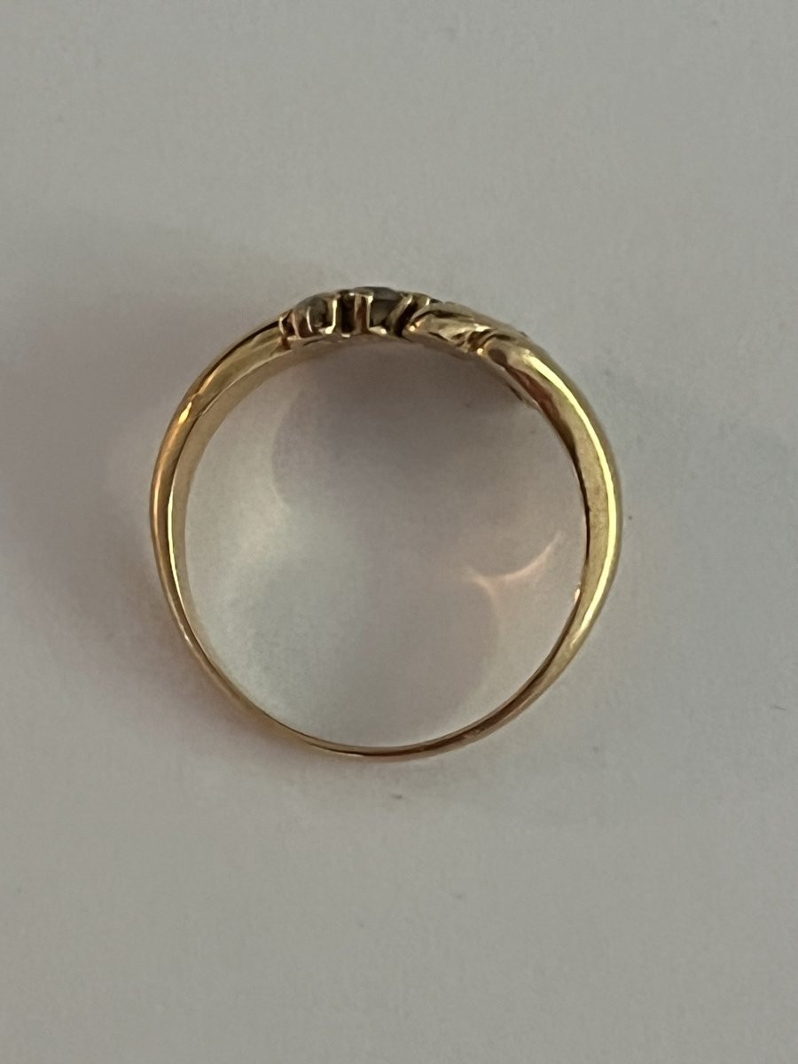 6414- Yellow Gold Diamond Ring-photo-4