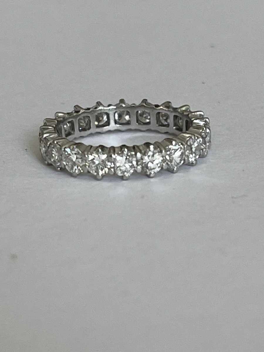 6556- Alliance Américaine Or Gris Diamants 4,00 ct