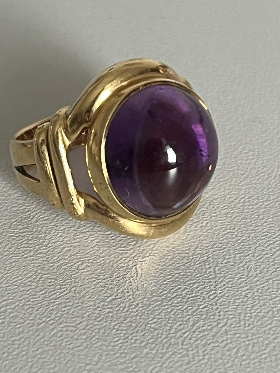 6668- Bague FRED Or Jaune Améthyste-photo-1
