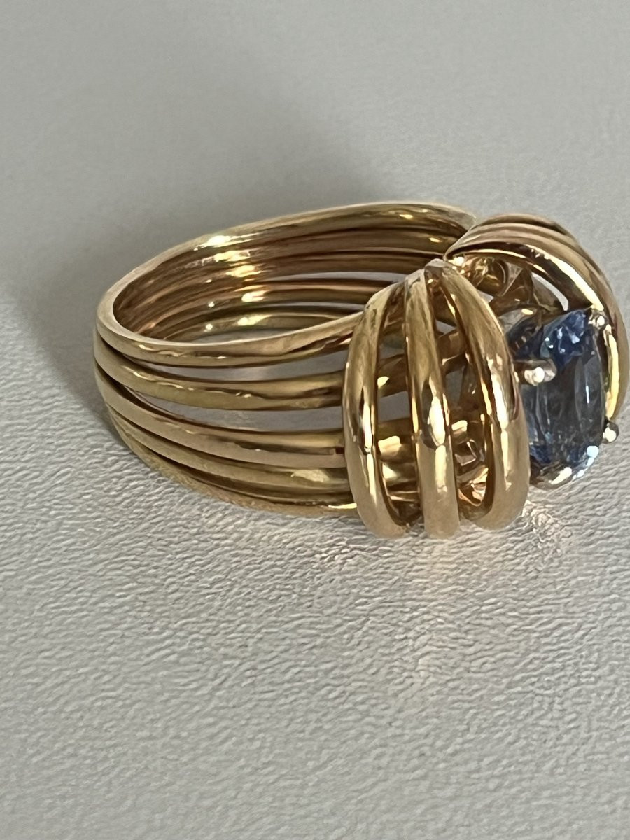 6737-Bague Or Rose Saphir 1,30 ct-photo-3