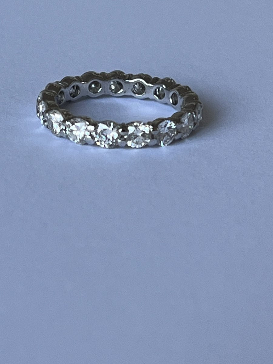 4978- American Wedding Band In White Gold With Diamonds 2.60 Ct-photo-4