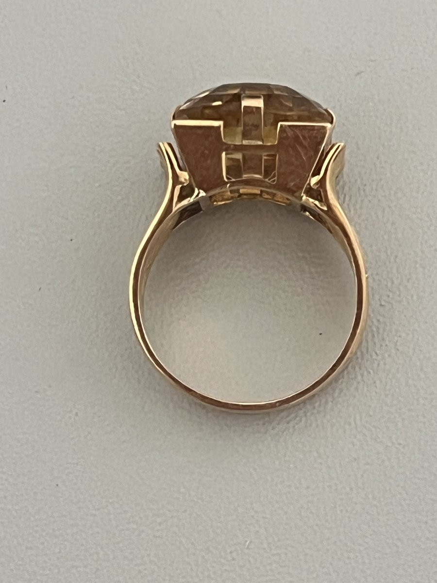 6541- Bague Or Jaune Citrine-photo-4