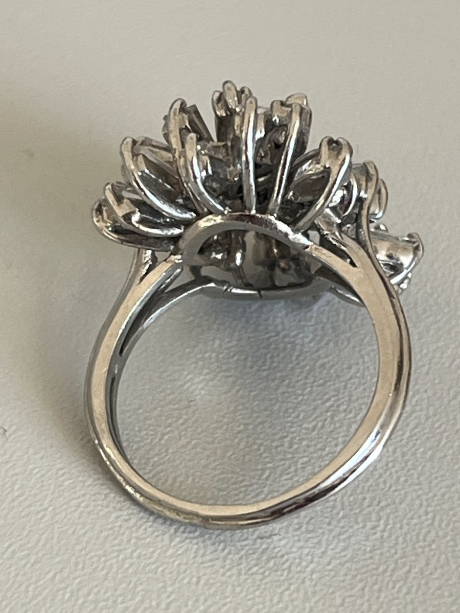 229- Bague Cocktail Platine Diamants 3,50 ct-photo-4