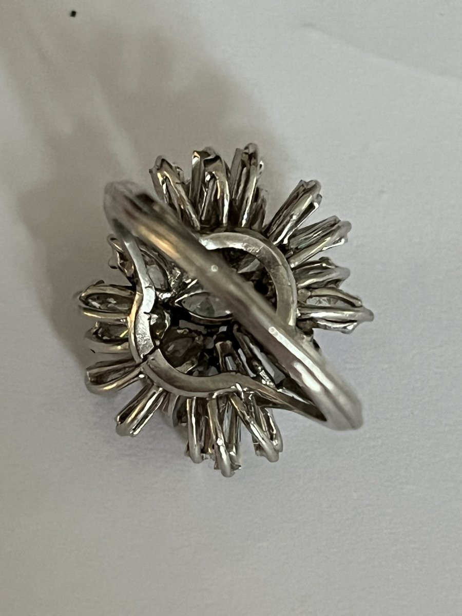 229- Bague Cocktail Platine Diamants 3,50 ct-photo-3
