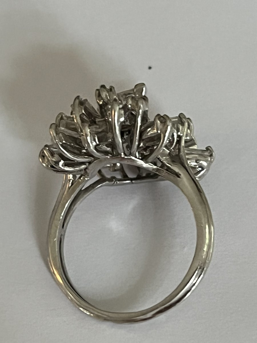 229- Bague Cocktail Platine Diamants 3,50 ct-photo-4