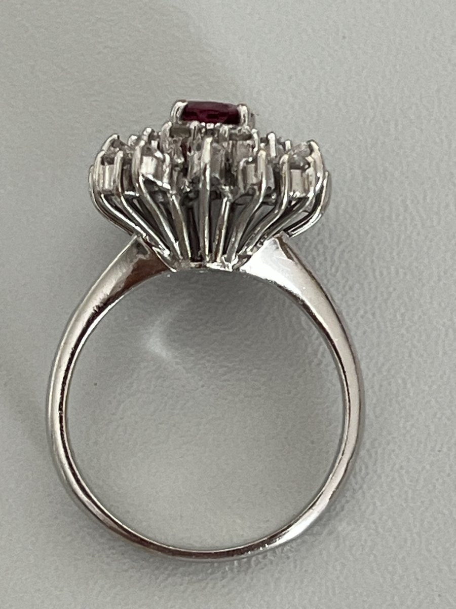 6770- White Gold Ring Pink Sapphire Diamonds-photo-4