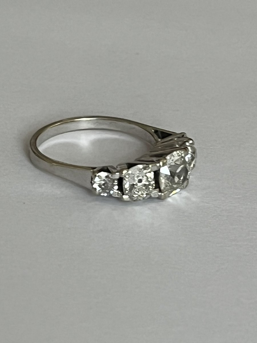 6671- White Gold Garter Ring With Diamonds (1.00 Ct In The Center)-photo-4