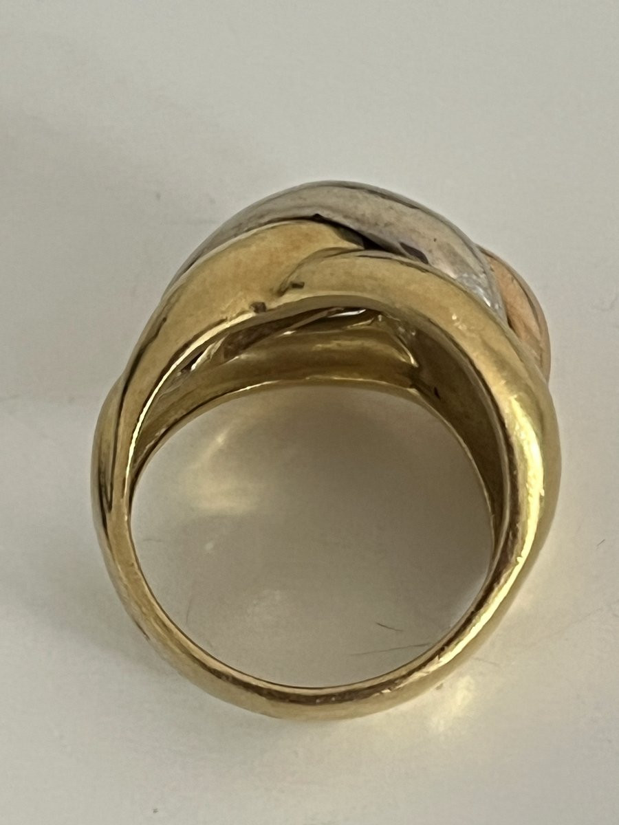 6946- Interlaced Ring 3 Golds-photo-3