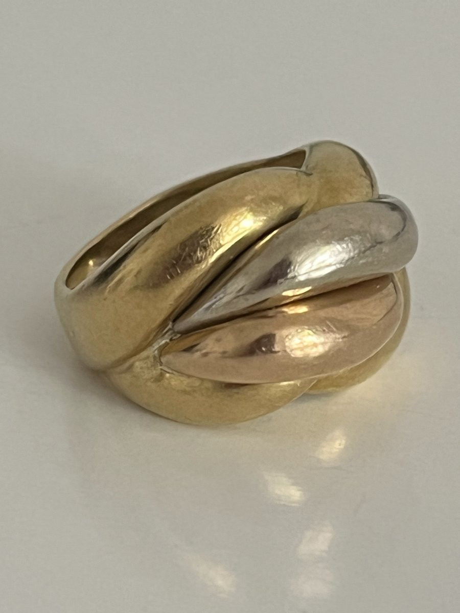 6946- Interlaced Ring 3 Golds-photo-4