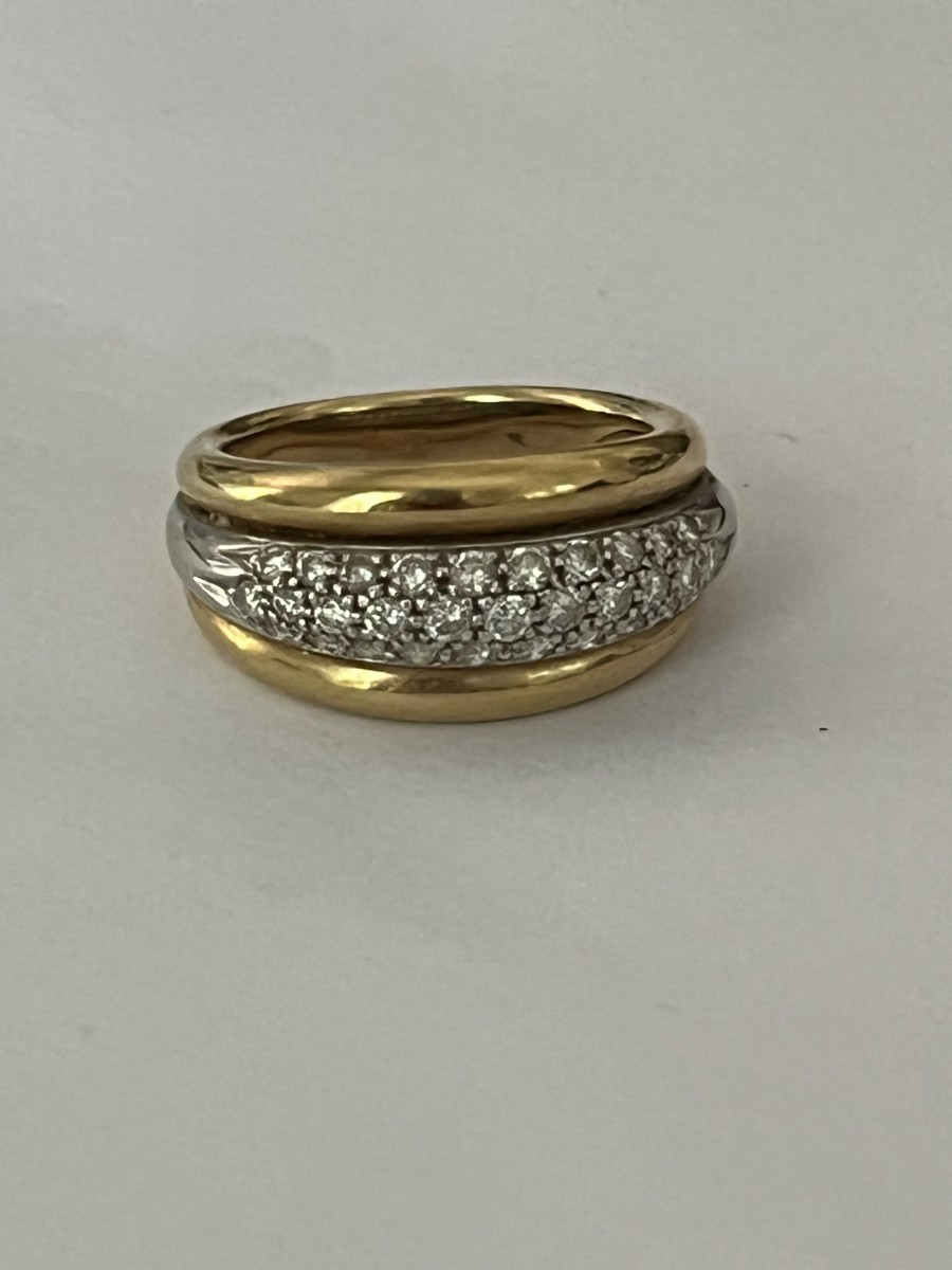 6839- Yellow Gold Diamond Band Ring