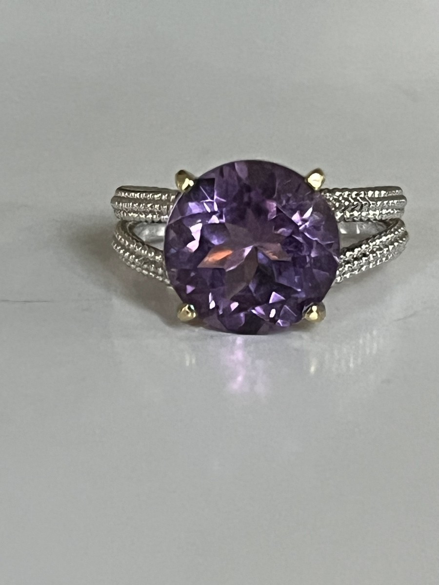 6915- Mauboussin Ritournelle Ring White Gold Silver Amethyst