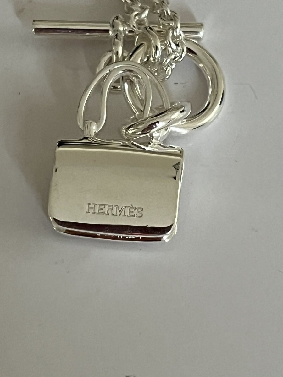 6920- Hermes Amulets Silver Pendant-photo-3