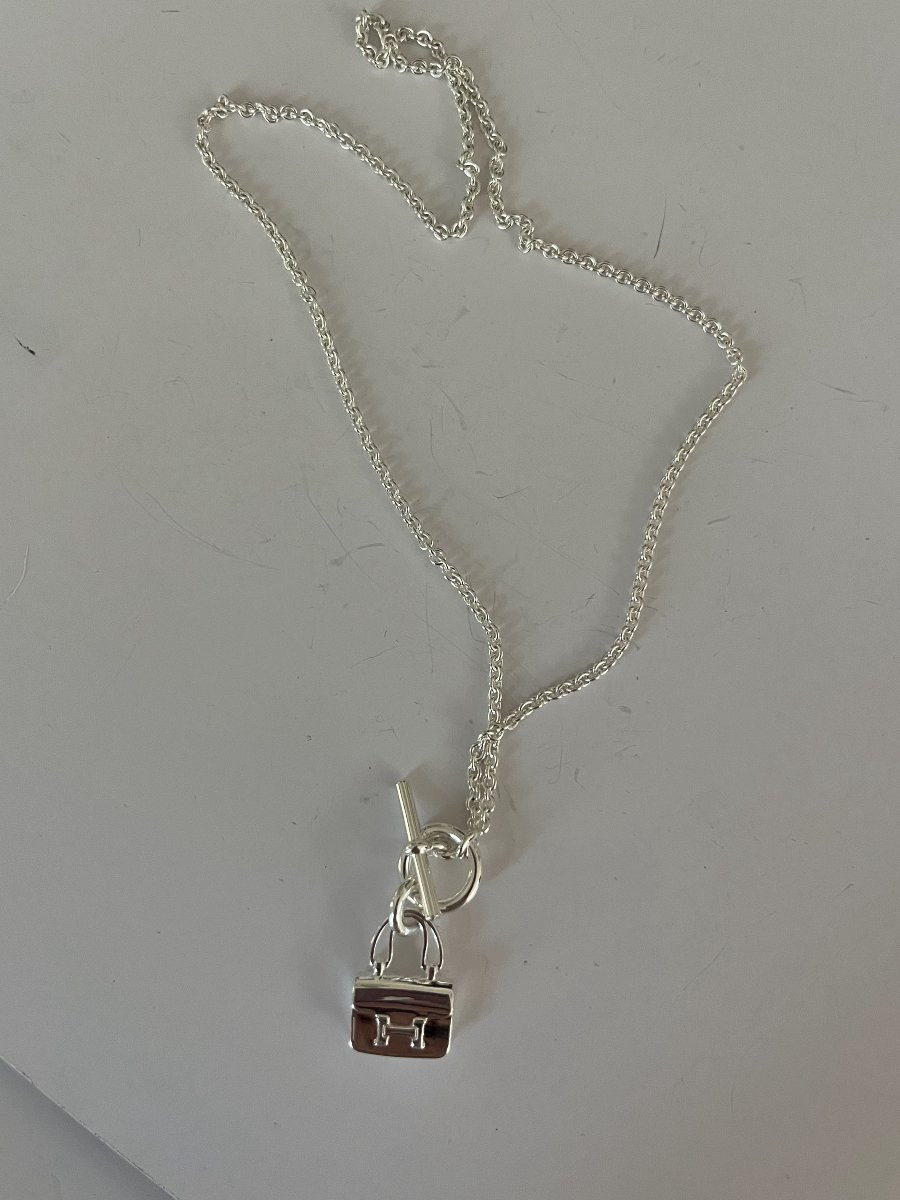 6920- Hermes Amulets Silver Pendant-photo-4