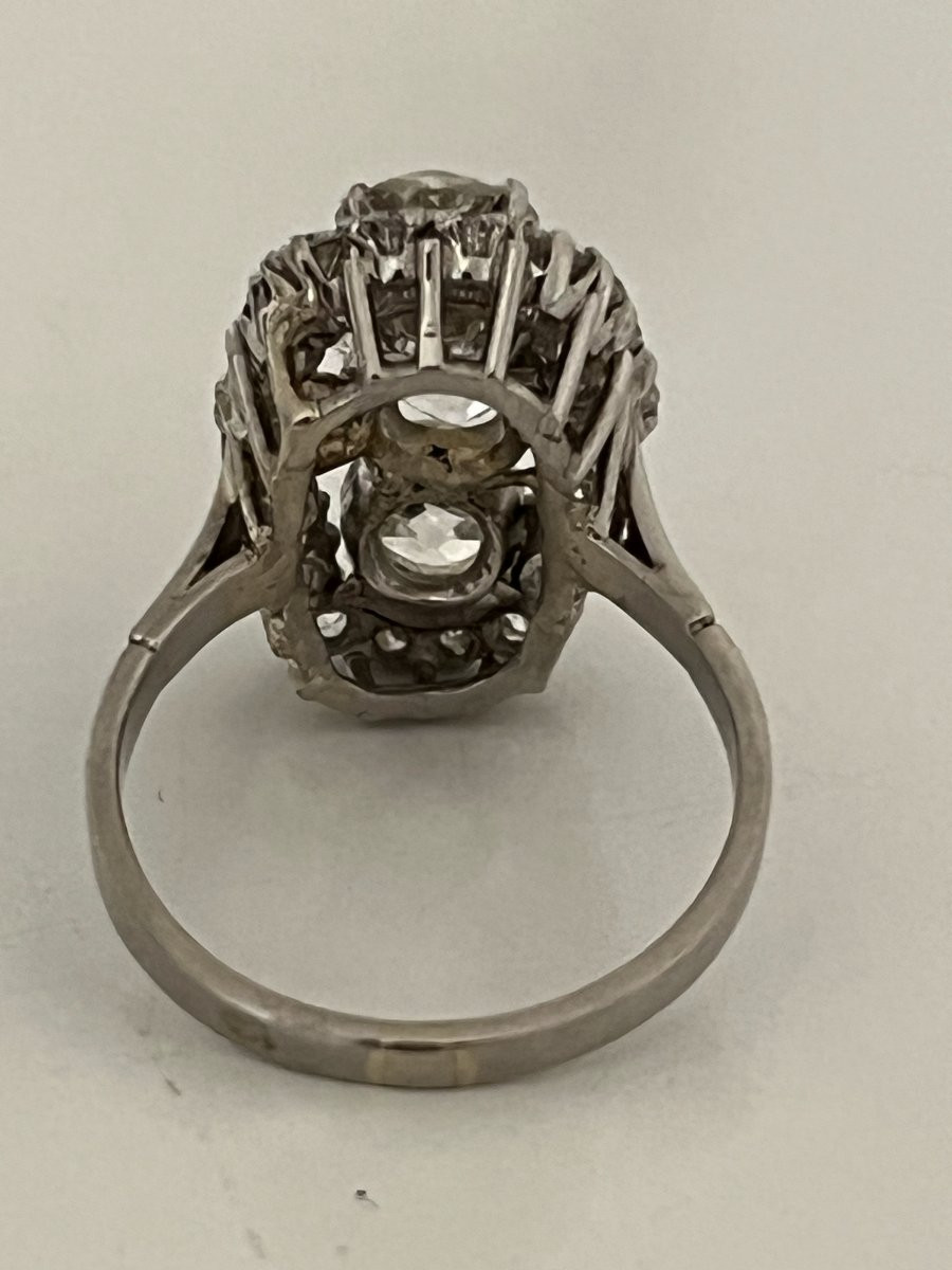 6950 - Platinum And Diamond Ring (2.40 Ct Total Center Diamond)-photo-4