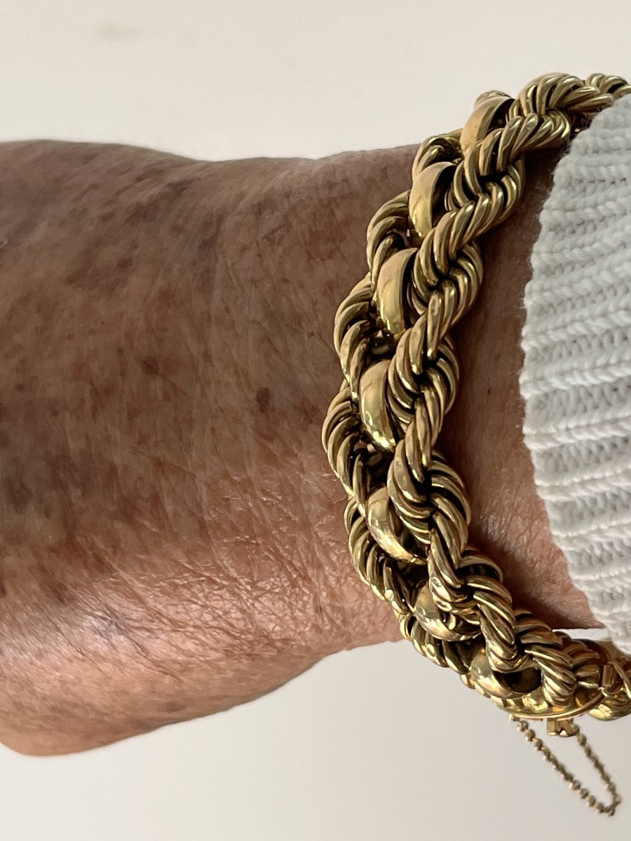 7022- Bracelet Or Jaune Tressé 38 g-photo-3